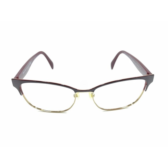 Prada VPR 65R UAN-1O1 Dark Red Gold Eyeglasses Frames 53-16 140 Italy Designer - Picture 2 of 12